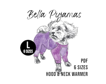 Dog Pajama PDF Sewing Pattern for Large Dogs, Dog Clothing Pattern, Pet Sewing Pattern, Large Dog Clothes Large Dog Pajamas Dog Pjs Pattern