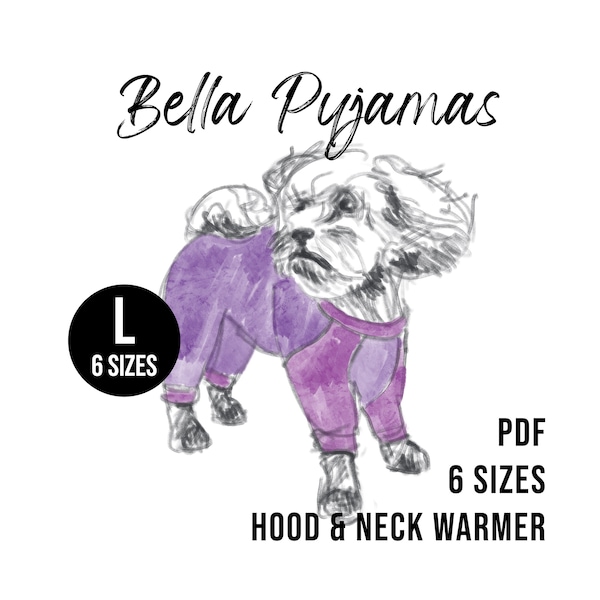 Dog Pajama PDF Sewing Pattern for Large Dogs, Dog Clothing Pattern, Pet Sewing Pattern, Large Dog Clothes Large Dog Pajamas Dog Pjs Pattern