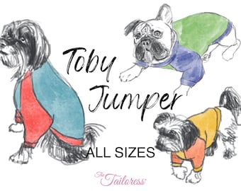 18 Sizes - Dog Sweater PDF Sewing Pattern, ALL SIZES