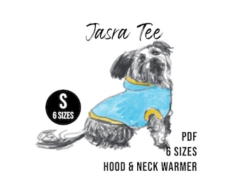 6 Sizes - Small Dog T-Shirt PDF Sewing Pattern (sizes 1-6)