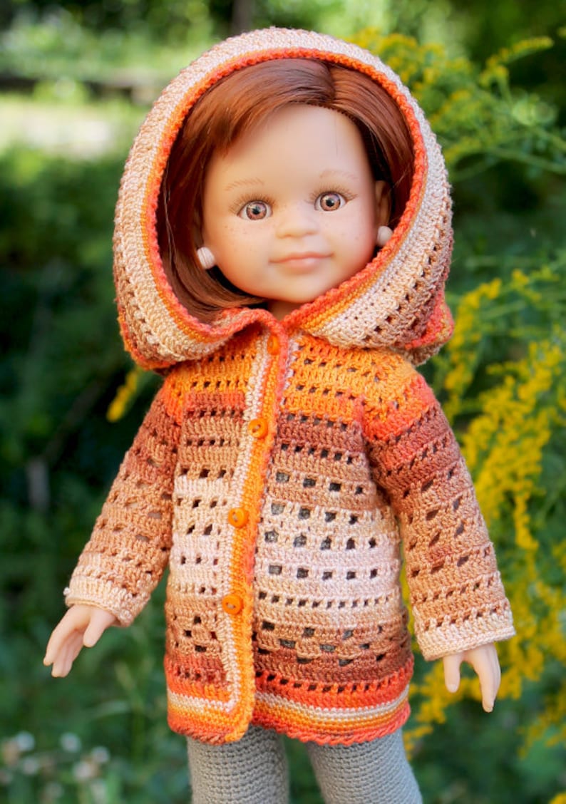 PDF Doll Clothes Crochet Pattern Sea Walk Outfit for Paola Reina-type dolls By Kasatka dolls fashion