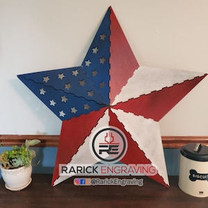 Digital File  - 32&quot; American Flag Star