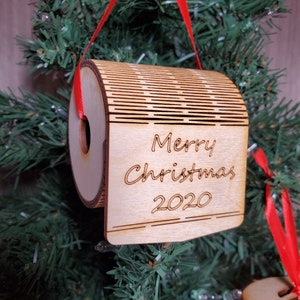 3d Carta igienica Natale Ornamento SVG