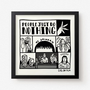 Mensen doen gewoon niets | 8 x 8" kunstafdruk
