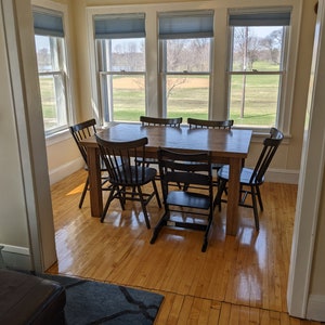 Red Oak Farmhouse Table with Four Square Legs