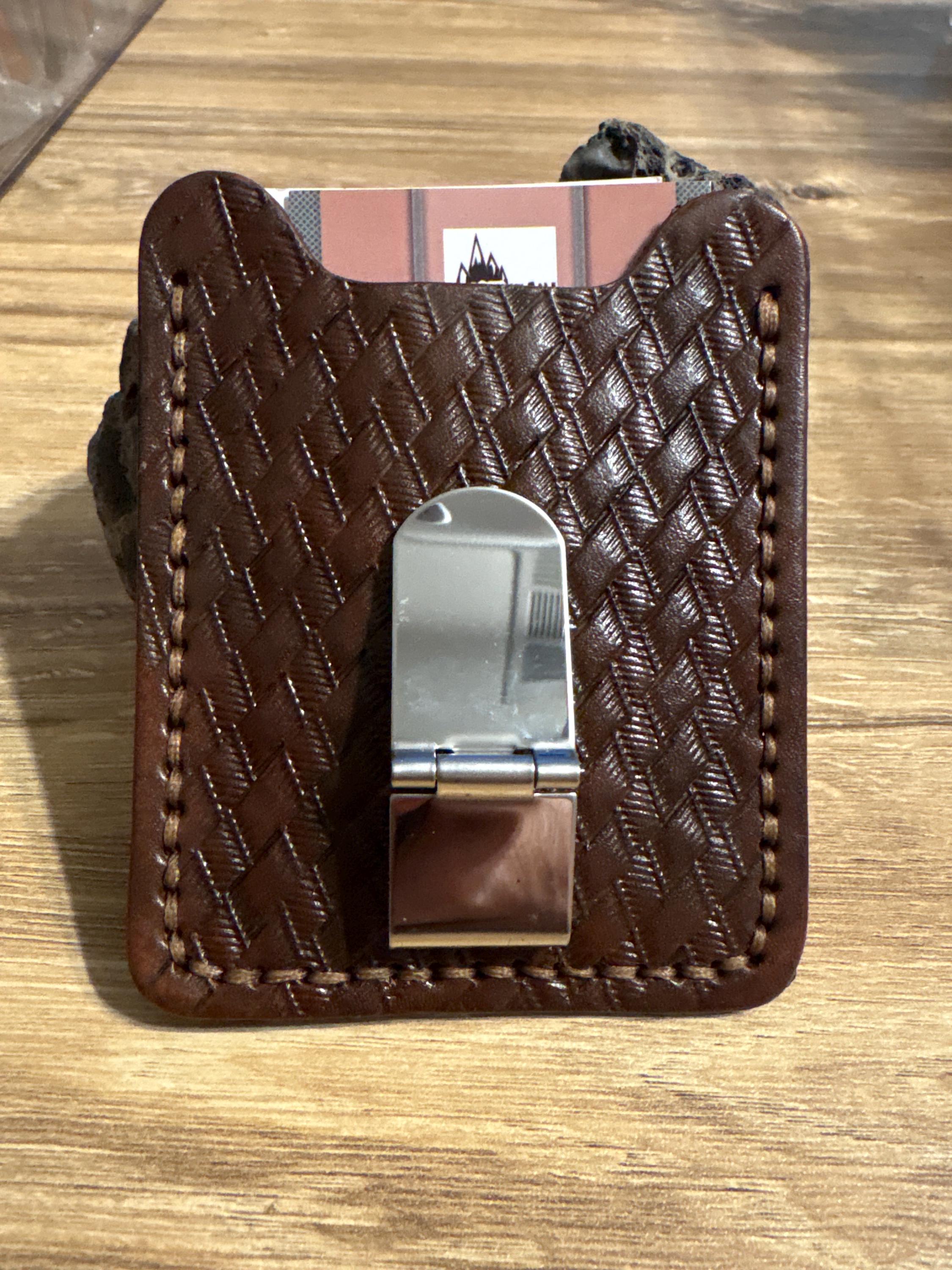 card sleeve with money clip Leather Wallet - High Quality Real Leather, Genuine Full Grain Leather, Minimalist, Made in Canada nights out on the town Money Clip Card Holder |
