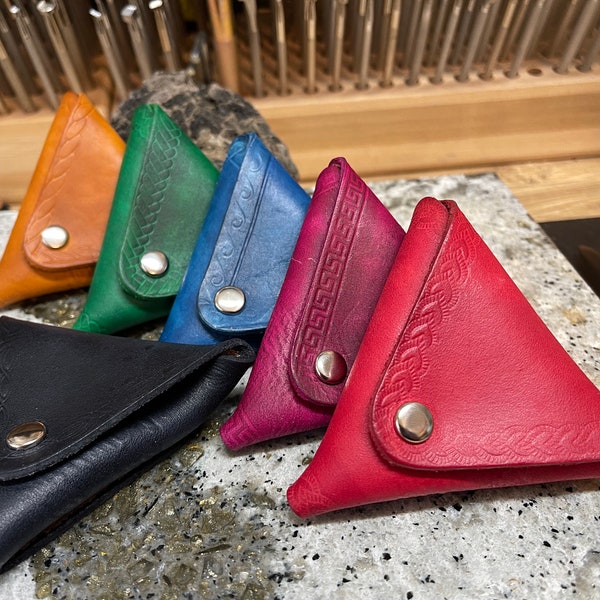 Leather Coin Purse - Origami style