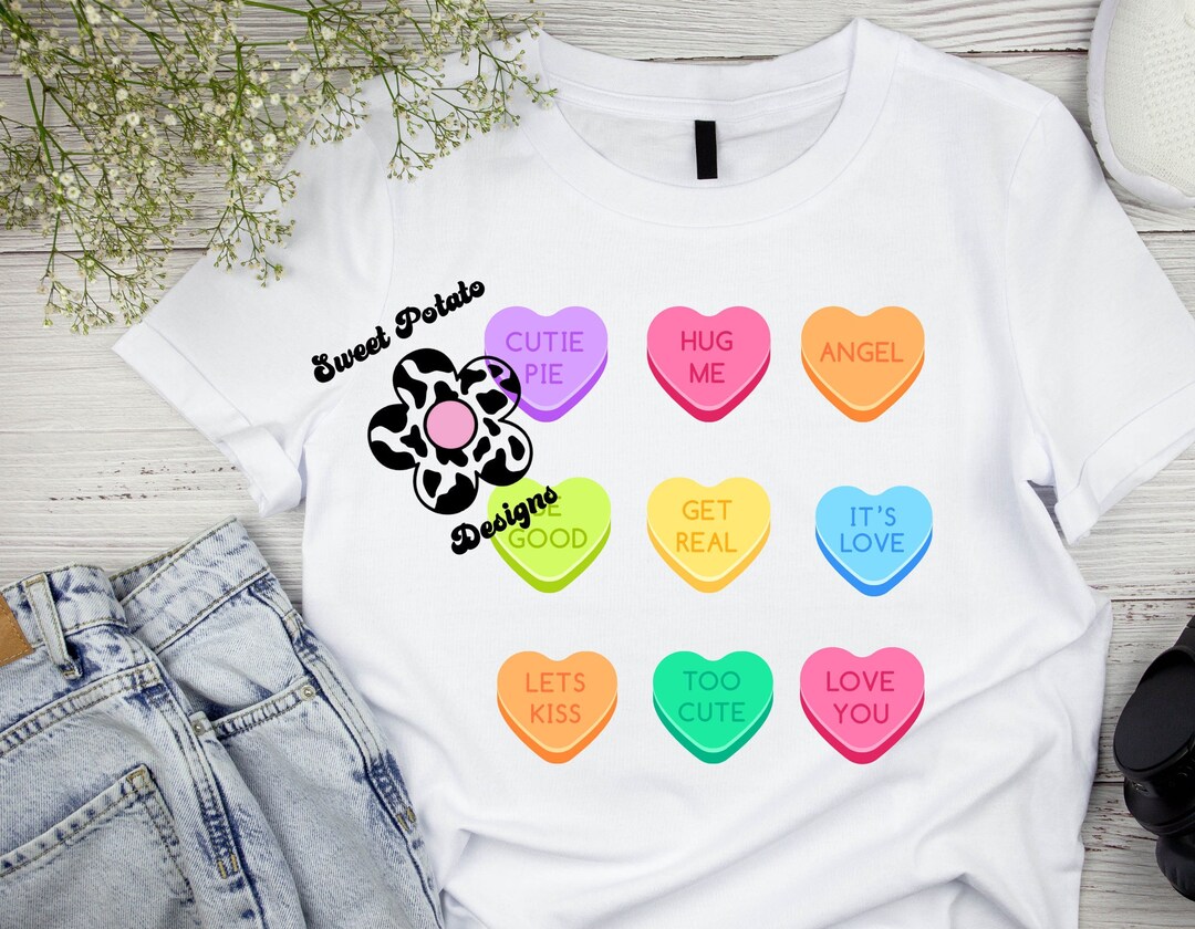 Conversation Hearts PNG SVG File Download - Etsy