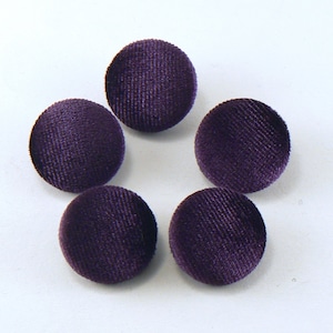 3/4" Royal Purple Velvet Fabric Covered Shank Buttons