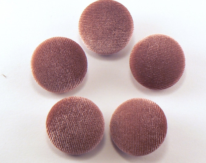 1 Dusty Rose Velvet Fabric Covered Shank Buttons 25 Mm - Etsy