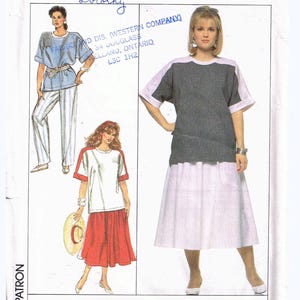 May include: Simplicity pattern 9211 featuring designs for women's clothing. The package shows illustrations of a top and skirt, and a top and pants outfit. The pattern includes the text "NANCY HELLER" and "OVERLOCK/SERGER".