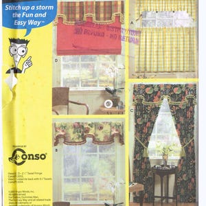 May include: A sewing pattern packet titled "Sewing Patterns for Dummies." The cover displays images of different curtain styles. The packet includes the text "Stitch up a storm the Fun and Easy Way."