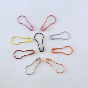 50 PCS Mixed Colour Bulb Shaped Safety Pin Stitch Markers For Knitting Or Crochet