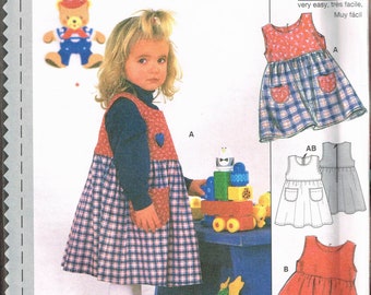Size 18M-6 Easy Girls Sleeveless Flared Jumper Dress With Pockets Sewing Pattern - Burda 3431