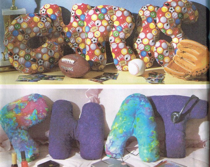 Alphabet Pillow Sewing Pattern Letter Pillow Pattern Craft Sewing