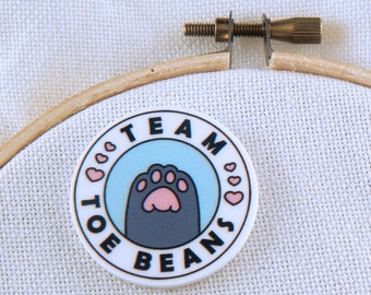 Team Toe Beans Needle Minder For Cross Stitch Or Embroidery