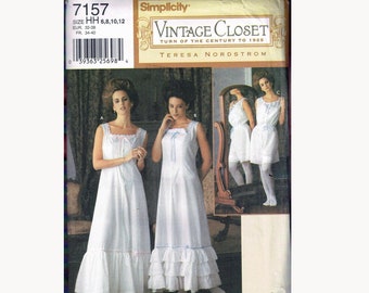 Size 6-12 Victorian Slip & Camisole With Bloomers Undergarments Sewing Pattern - Simplicity 7157