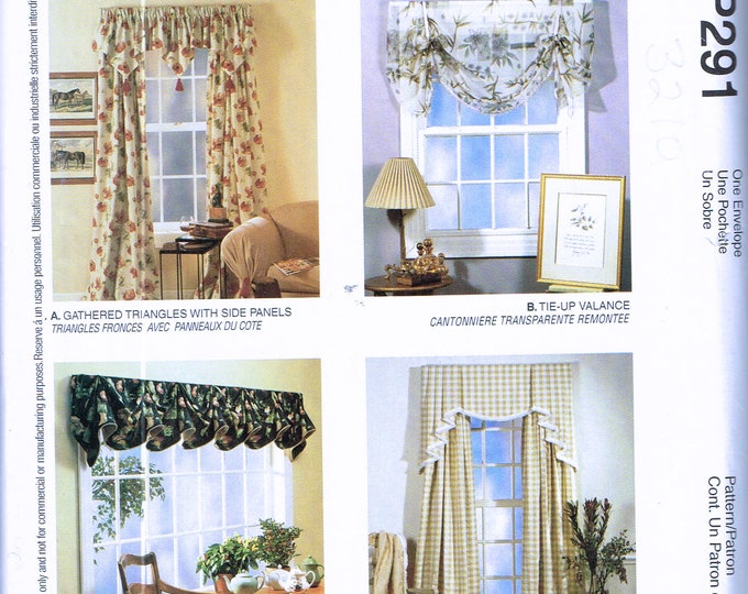 Easy Curtain Sewing Pattern Swag Curtain Sewing Pattern Etsy