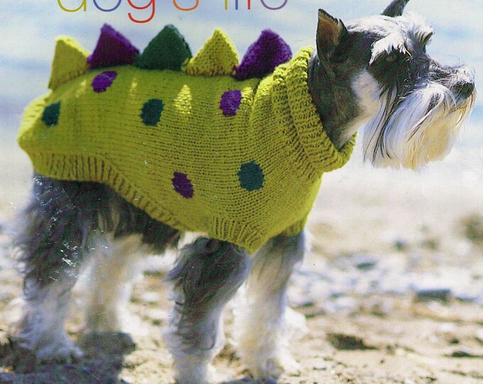 Dog Sweater Knitting Pattern Dinosaur Dog Sweater Fair Isle Dog Sweater