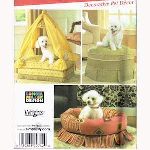 Tent Pet Bed Or Donut Bolster Bed Sewing Pattern  - Simplicity 4187