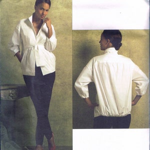 Size 14-20 Misses Plus Size Shirt Jacket With Belt & Pants Sewing Pattern - Donna Karan Vogue V2954