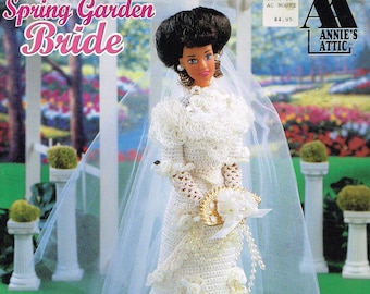 Spring Garden Bride Fashion Doll Outfit Annie/'s Crochet PATTERN//INSTRUCTIONS