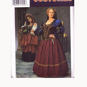 Size 18-24 Misses' Plus Size Medieval Gown Costume Sewing Pattern - Simplicity 8249
