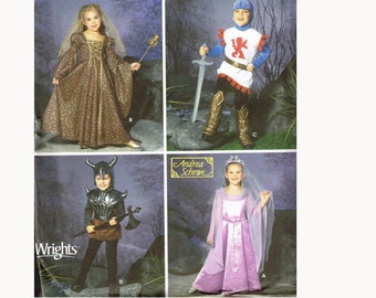 Size 3-8 Boys Or Girls Viking Costume Or Knight Costume Or Fairy Costume Or Renaissance Princess Costume Sewing Pattern  - Simplicity 5520