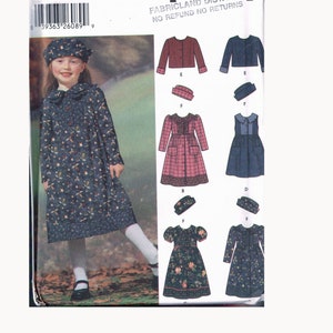 Size 3-8 Girl&#39;s Peter Pan Collar Long Tie Back Dress With Jacket Sewing Pattern - Simplicity 5847