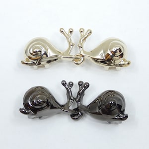 1/2" Kissing Snails Interlocking Vintage Buckle For Elastic Webbing