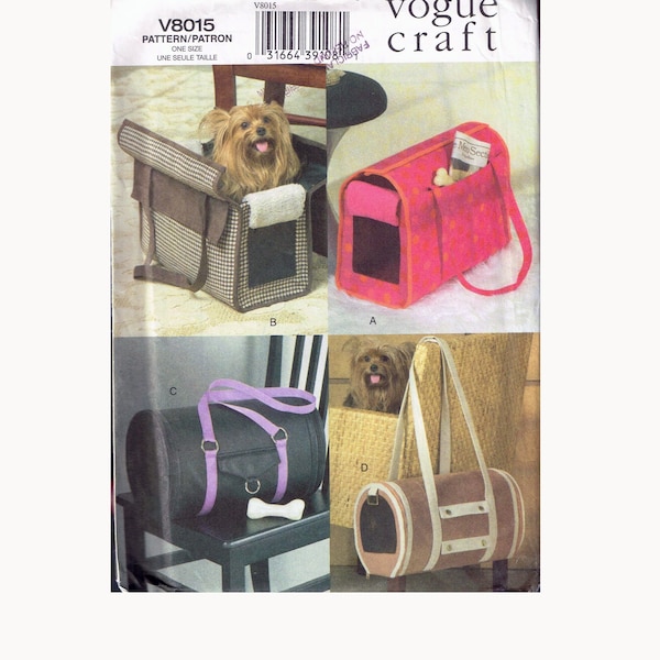 Small Dog Or Cat Carrier Sewing Pattern  - Vogue V8015