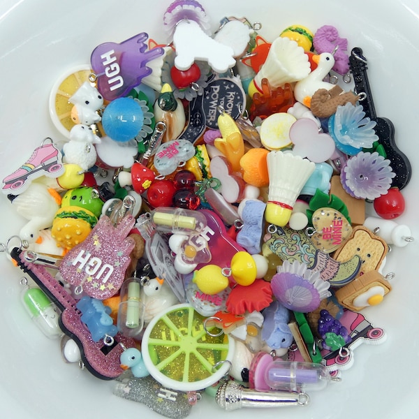 Mystery Grab Bag Of Assorted Kawaii Resin Charms