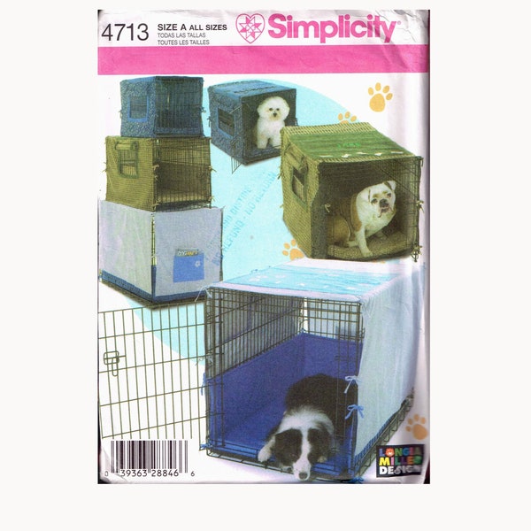 Pet Crate Cover & Crate Mattress Pad Sewing Pattern  - Simplicity 4713