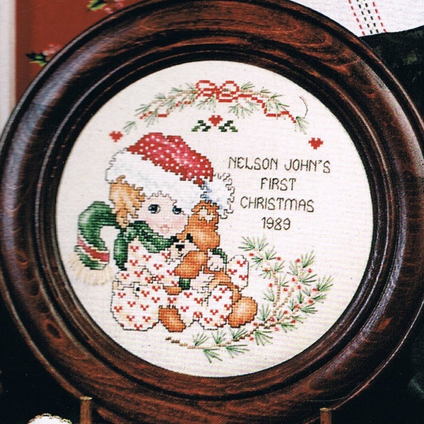 CCS - Baby's First Christmas Cross Stitch Chart - Personalized Christmas Cross Stitch Chart