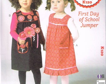 Kwik Sew K147 Ellie Mae Designs Pattern Girls/' Dresses Sizes 4-8 BN
