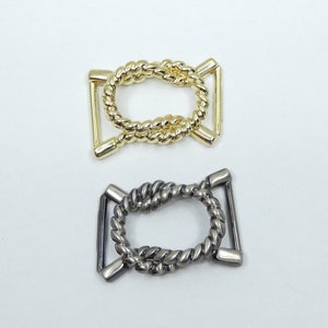 1" Twisted Rope Interlocking Two Piece Buckle For Elastic Webbing