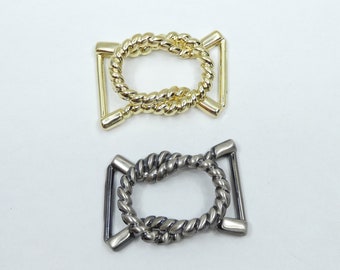 1" Twisted Rope Interlocking Two Piece Buckle For Elastic Webbing