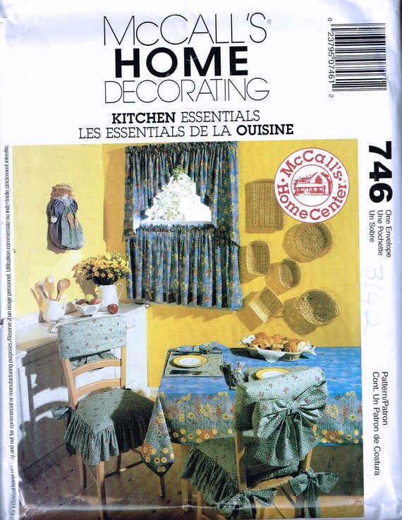 Tie Back Wooden Chair Cover Sewing Pattern Tie On Slip Cover Etsy