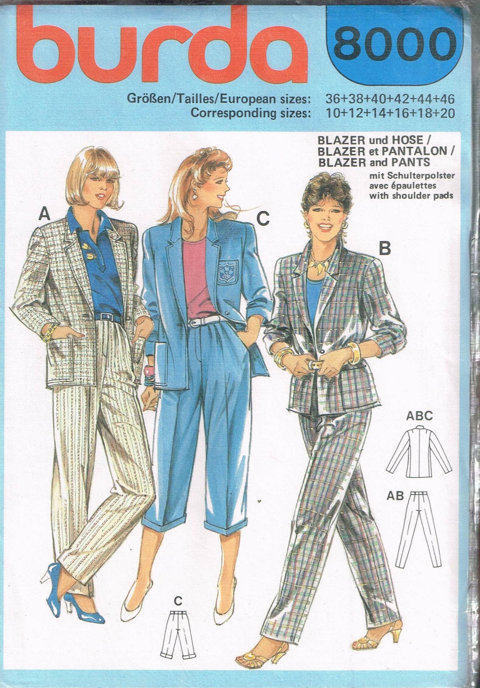 Burda 8283 Sewing Pattern for Womens Pants Sizes 10-12-14-18-20-22-24 Plus  Size UNCUT FF OOP Rare Find -  Canada