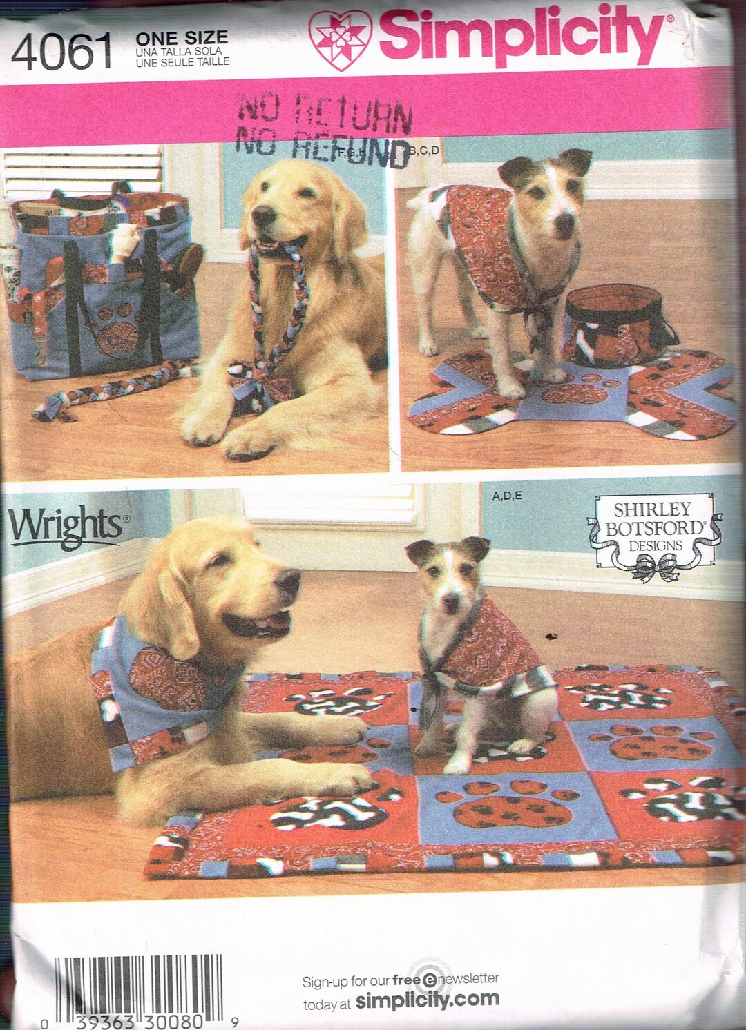 Dog Paw Quilt or Tote Bag Sewing Pattern Shirley Botsford Etsy