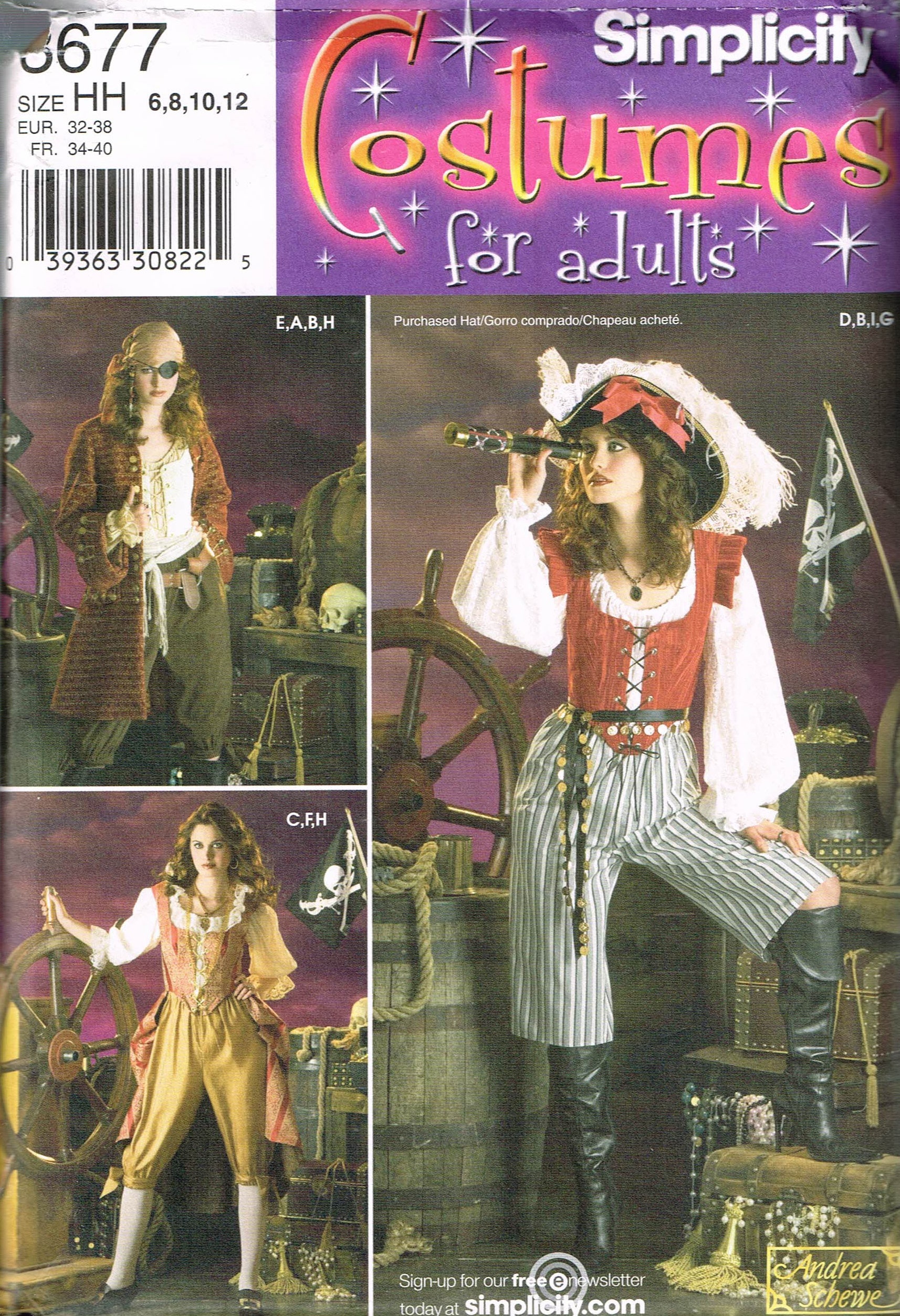 Size 612 Misses' Costume Sewing Pattern Lady Pirate Etsy