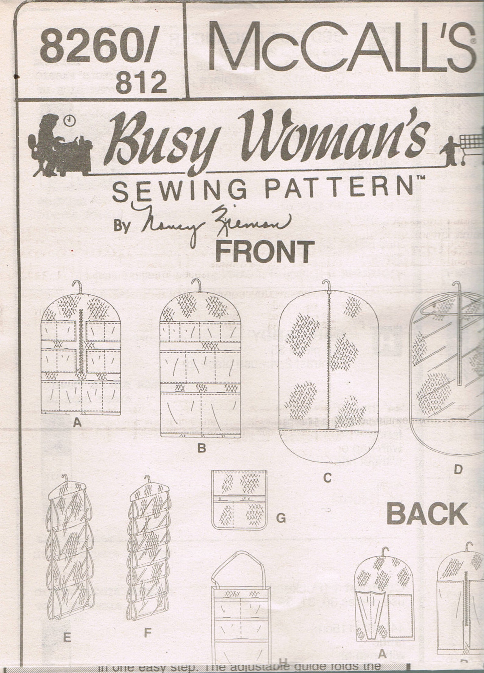 Hanging Garment Bag Pattern Hanging Closet Organizer Pattern Etsy