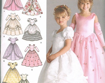 Size 5-8 Girl's Customizable Special Occasion Dress Sewing Pattern - Simplicity 4764