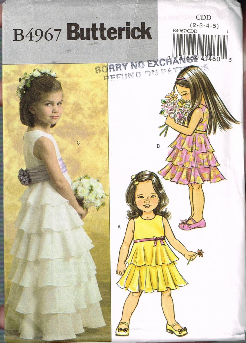 Knee Length Flower Girl Dress Pattern