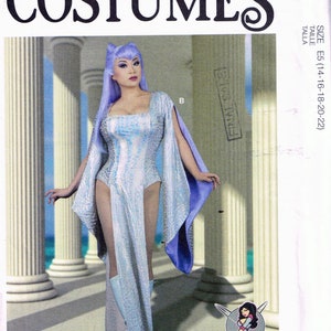 Size 14-22 Misses' Plus Size Cosplay Slave Princess Bodysuit With Flared Split Sleeves Sewing Pattern - YaYa Han Costume - McCalls M8187