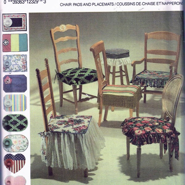 Place Mat & Wooden Chair Pad Craft Sewing Pattern - Home Decor Pattern - Simplicity Home 7749
