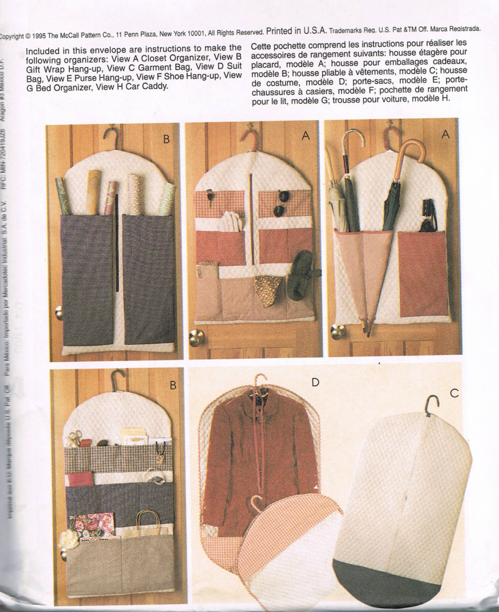 Hanging Garment Bag Pattern Hanging Closet Organizer Pattern Etsy