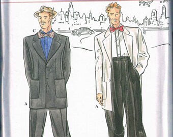 Size 38-44 Mens Retro Gangster Suit Or Retro Tuxedo Sewing Pattern - Simplicity 8879