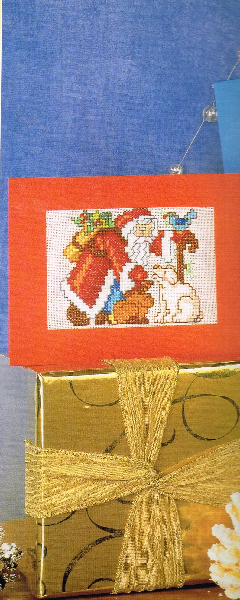 Cross Stitch Christmas & USA Santa Claus Card Patterns Etsy
