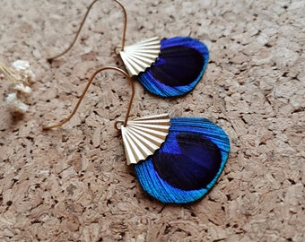 Peacock Feather Earrings and Eventai